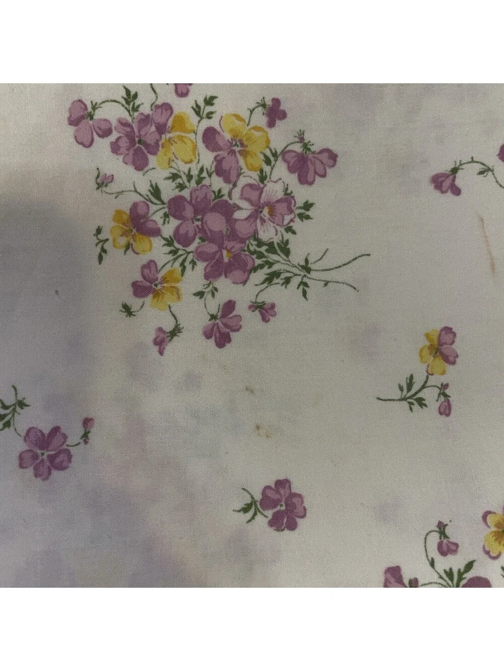 Vintage Floral Flat Sheet J C Penny’s 81” X 108” Double Bed 2 Pillowcases